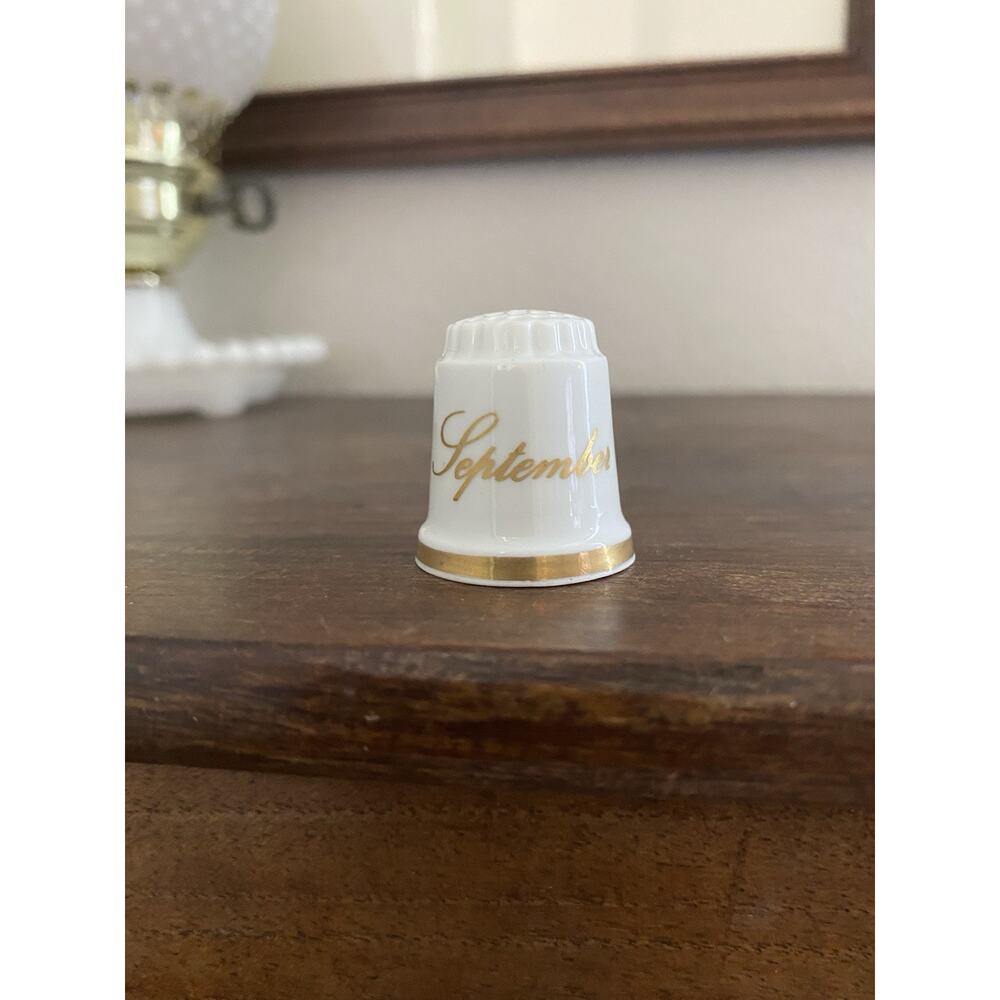 Vintage Thimble House Of Goebel SEPTEMBER Thimble Cottagecore Trinkets